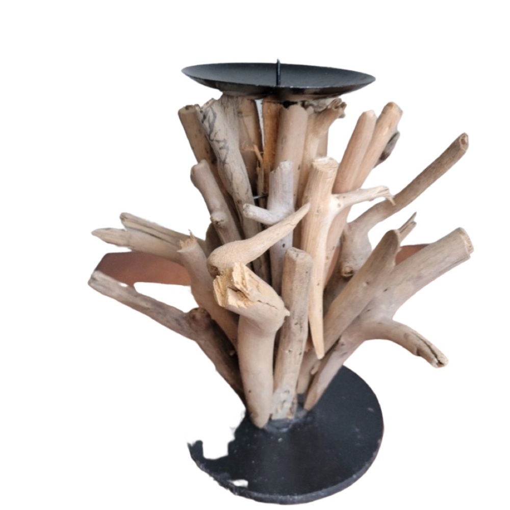 Driftwood candle holder